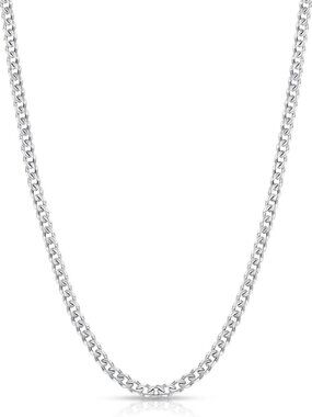 Stainless Steel Cuban Link Chain Necklace for Men & Women - 3.5mm Fashion